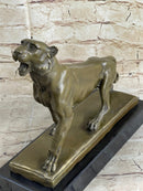 Jaguar Panther Leopard Cougar Big Cat Collector Bronze Marble Art