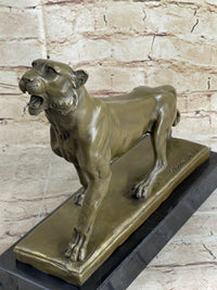 Jaguar Panther Leopard Cougar Big Cat Collector Bronze Marble Art