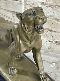 Jaguar Panther Leopard Cougar Big Cat Collector Bronze Marble Art