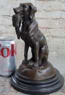 Moigniez Labrador Hunting Dog Duck Bronze Art Deco Figure