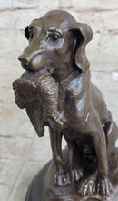 Moigniez Labrador Hunting Dog Duck Bronze Art Deco Figure