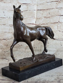 Thoroughbred Running Horse Equestrian Art Bronze Marble
