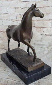 Thoroughbred Running Horse Equestrian Art Bronze Marble