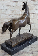 Thoroughbred Running Horse Equestrian Art Bronze Marble