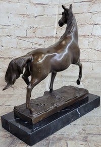 Thoroughbred Running Horse Equestrian Art Bronze Marble