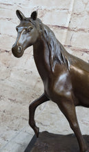 Thoroughbred Running Horse Equestrian Art Bronze Marble