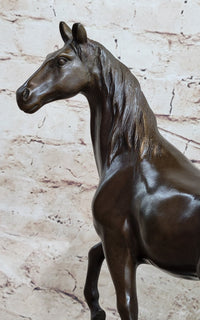 Thoroughbred Running Horse Equestrian Art Bronze Marble