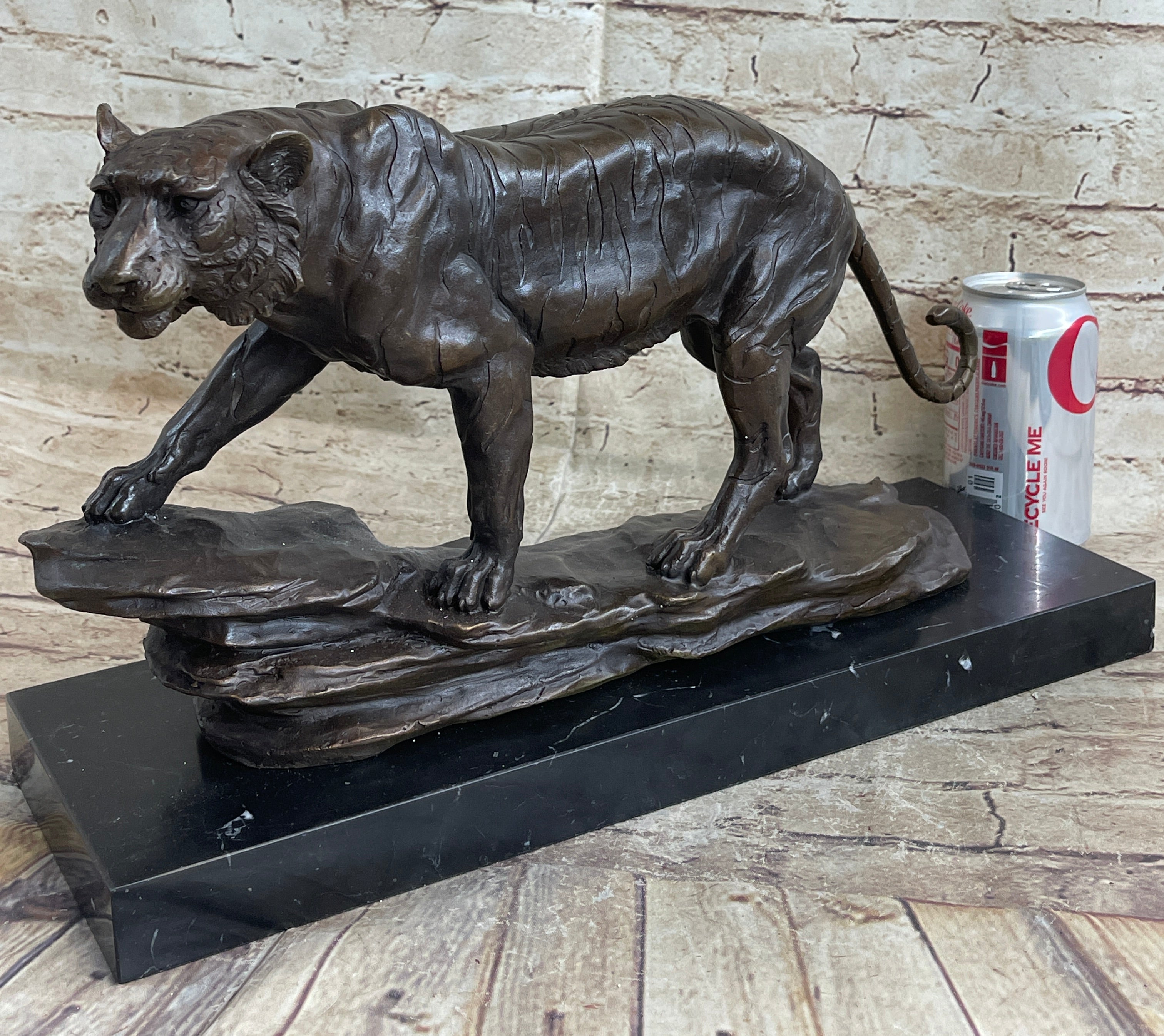 Antoine Louis Barye Antique Reproduction Tiger Bronze Sculpture