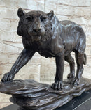 Antoine Louis Barye Antique Reproduction Tiger Bronze Sculpture