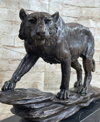 Antoine Louis Barye Antique Reproduction Tiger Bronze Sculpture