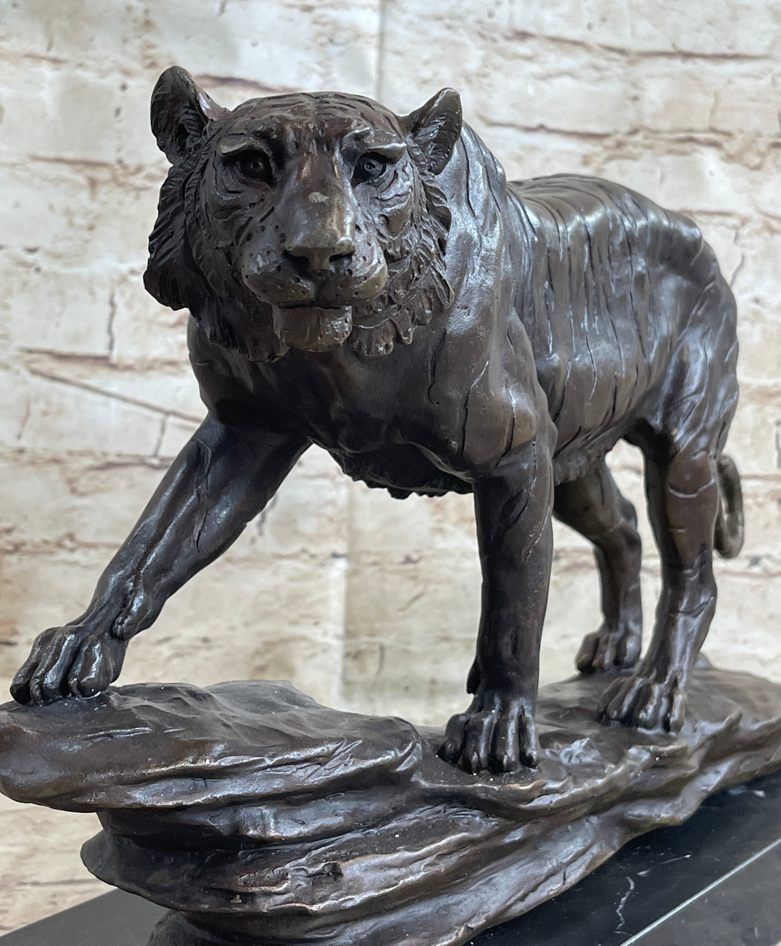 Antoine Louis Barye Antique Reproduction Tiger Bronze Sculpture