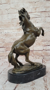 Rearing Stallion Horse Bronze Sculpture by Lecourtier