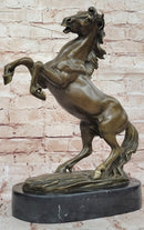 Rearing Stallion Horse Bronze Sculpture by Lecourtier