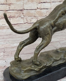 Panther Jumping Bronze Sculpture Cubism Cougar Puma Feline