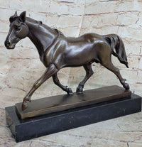 Signed Prosper Lecourtier Racing Horse Stallion Hot Cast Sculpture