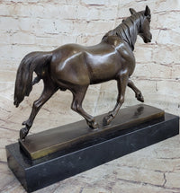 Signed Prosper Lecourtier Racing Horse Stallion Hot Cast Sculpture