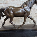 Signed Prosper Lecourtier Racing Horse Stallion Hot Cast Sculpture
