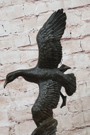 Flying Ducks Family Bronze Sculpture Marble Base 17" x 15"