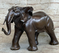 Happy Lucky Elephant Bronze by Barye Sculpture Hot Cast Art