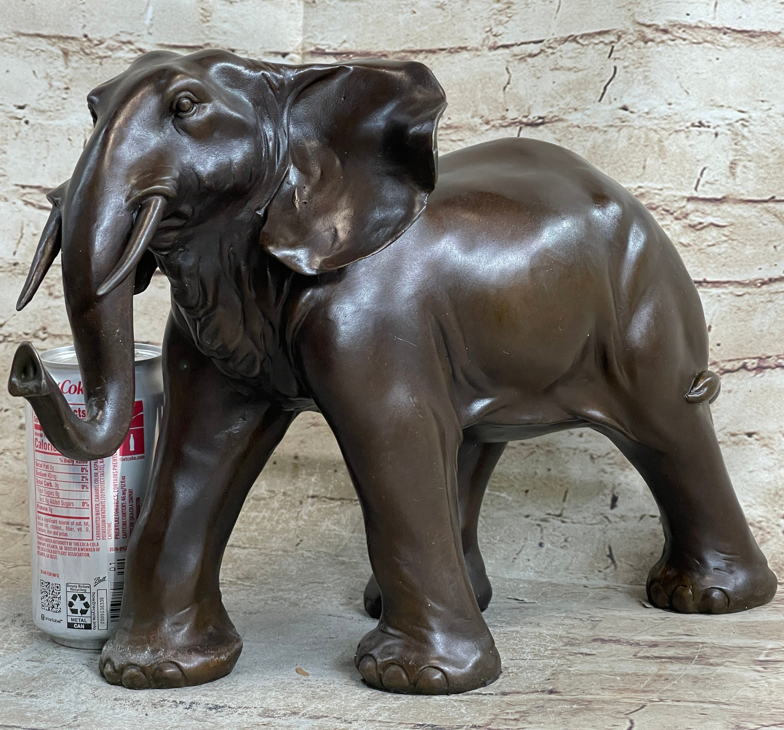 Happy Lucky Elephant Bronze by Barye Sculpture Hot Cast Art