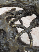 BRONZE Eagle Hawk Falcon Osprey Garden Park Zoo Statue Marble Base Figure Decor