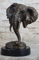 Milo Large Elephant Bust Bronze Sculpture Wildlife Safari