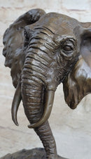 Milo Large Elephant Bust Bronze Sculpture Wildlife Safari