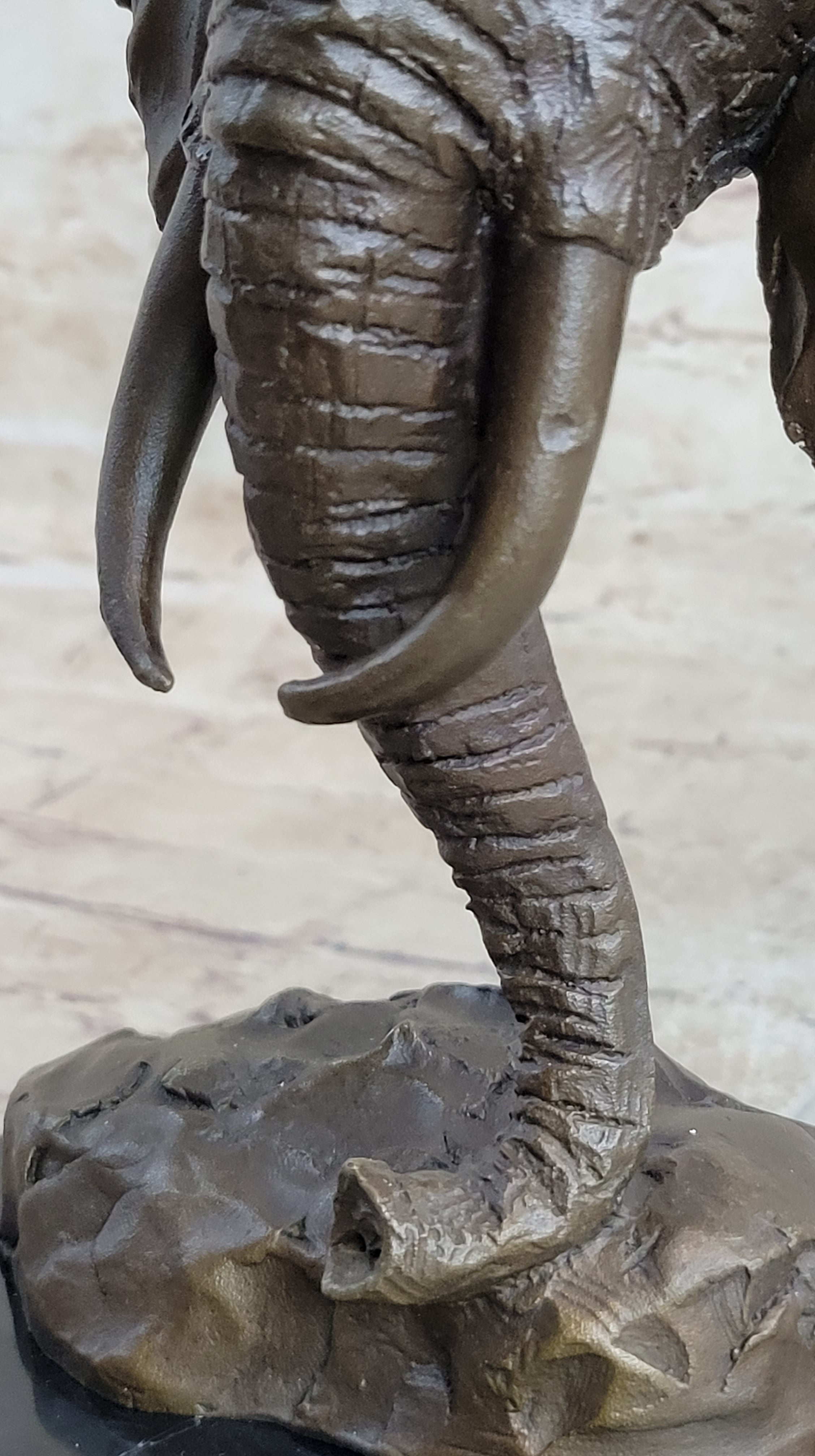 Milo Large Elephant Bust Bronze Sculpture Wildlife Safari