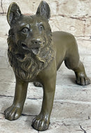 German Shepherd Puppy Bronze Sculpture Collectible 6" x 9"