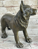 German Shepherd Puppy Bronze Sculpture Collectible 6" x 9"