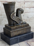 Persian Persepolis Griffon Dragon Bird Candle Holder Bronze Bookend
