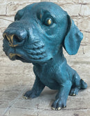 Labrador Retriever Puppy Dog Bronze Metal Bobble Head Figure