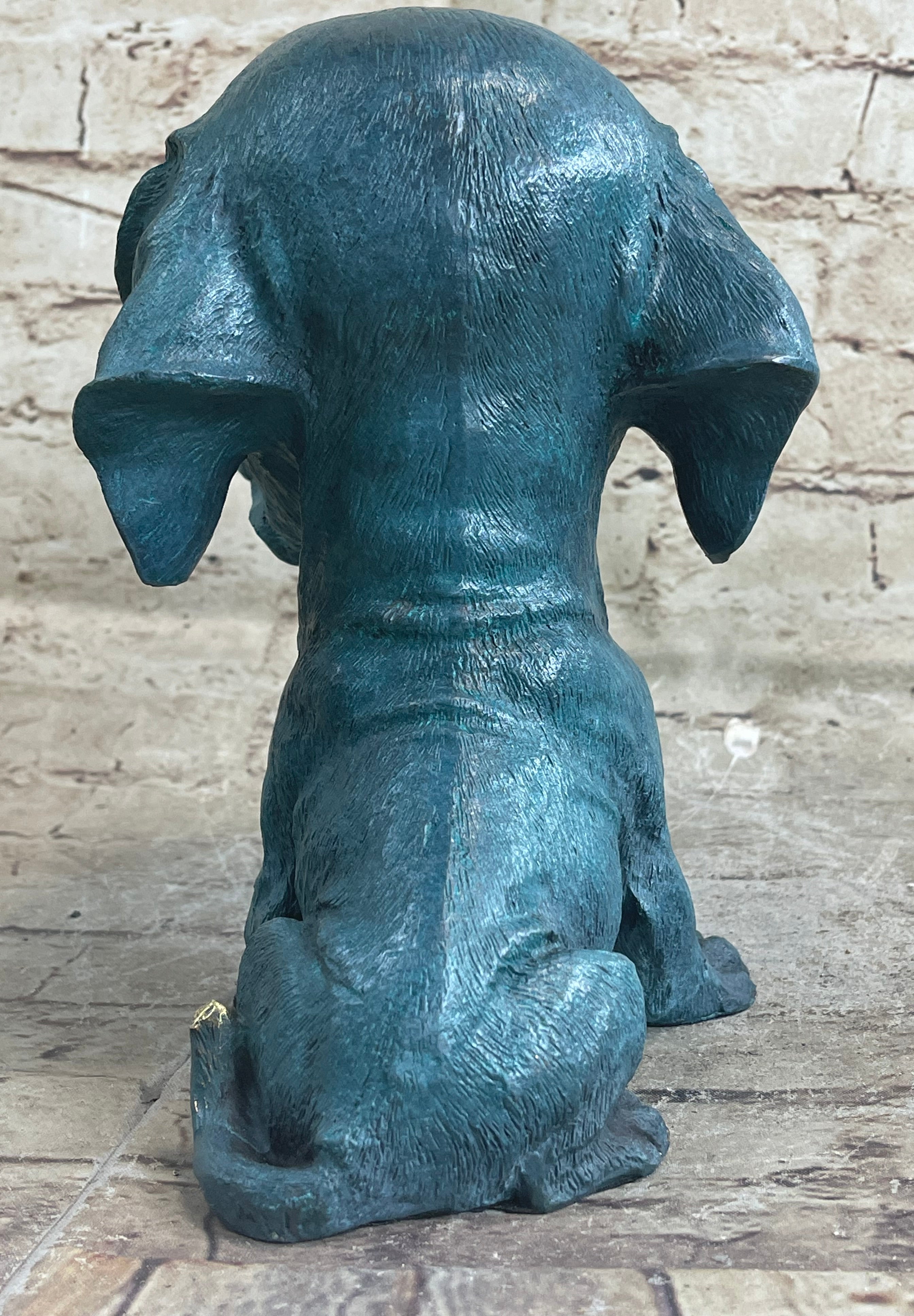 Labrador Retriever Puppy Dog Bronze Metal Bobble Head Figure