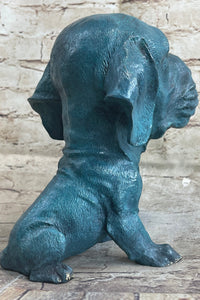 Labrador Retriever Puppy Dog Bronze Metal Bobble Head Figure