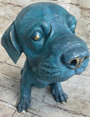 Labrador Retriever Puppy Dog Bronze Metal Bobble Head Figure