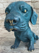 Labrador Retriever Puppy Dog Bronze Metal Bobble Head Figure