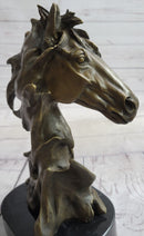 Abstract Horse Bust Bronze Sculpture Modern Art 12" x 9"