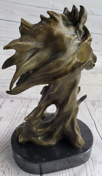 Abstract Horse Bust Bronze Sculpture Modern Art 12" x 9"