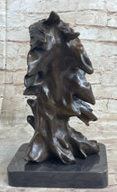 Signed Milo American Eagle On Tree Branch Marble Bronze Sculpture