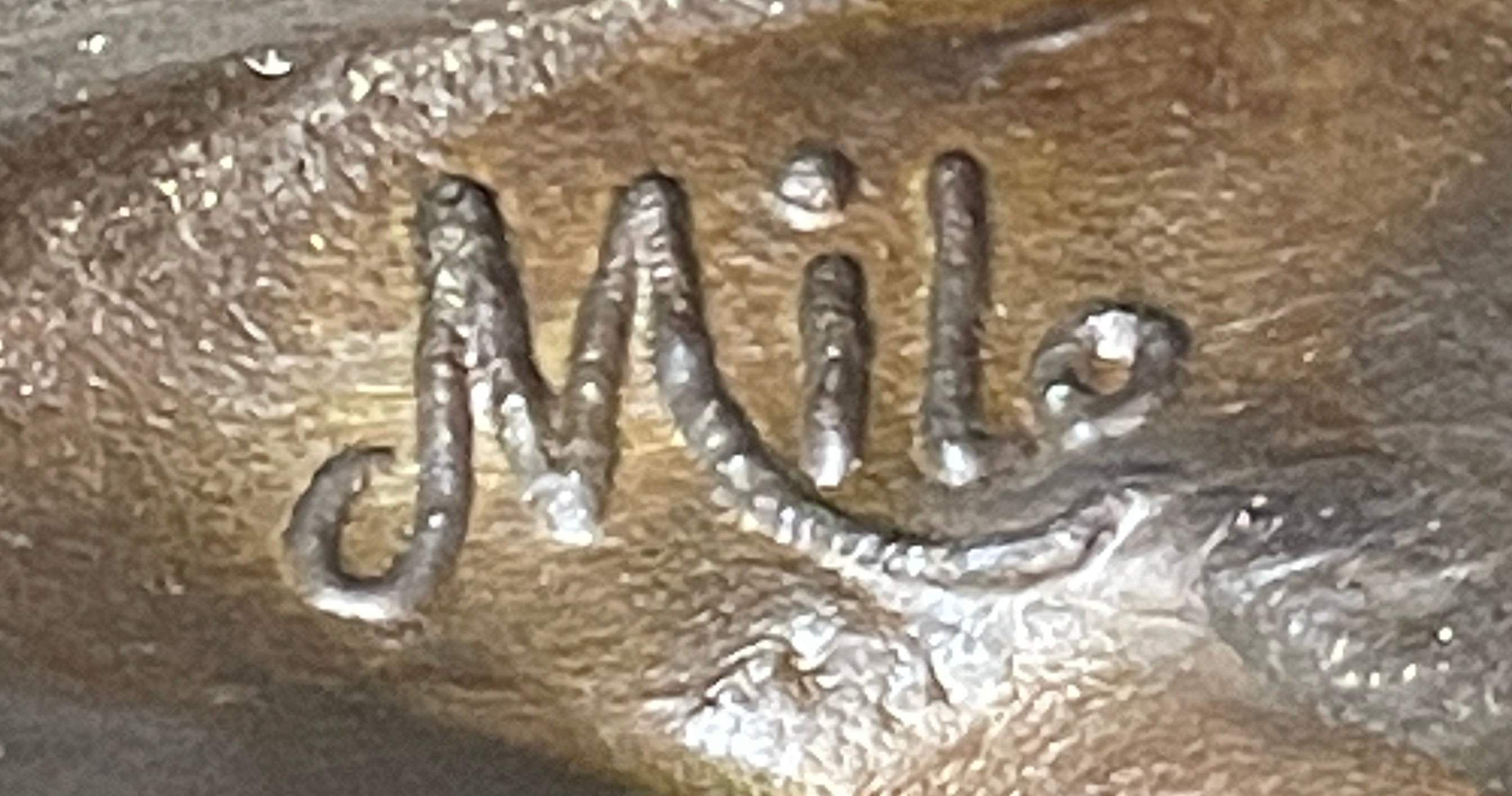 Signed Milo American Eagle On Tree Branch Marble Bronze Sculpture