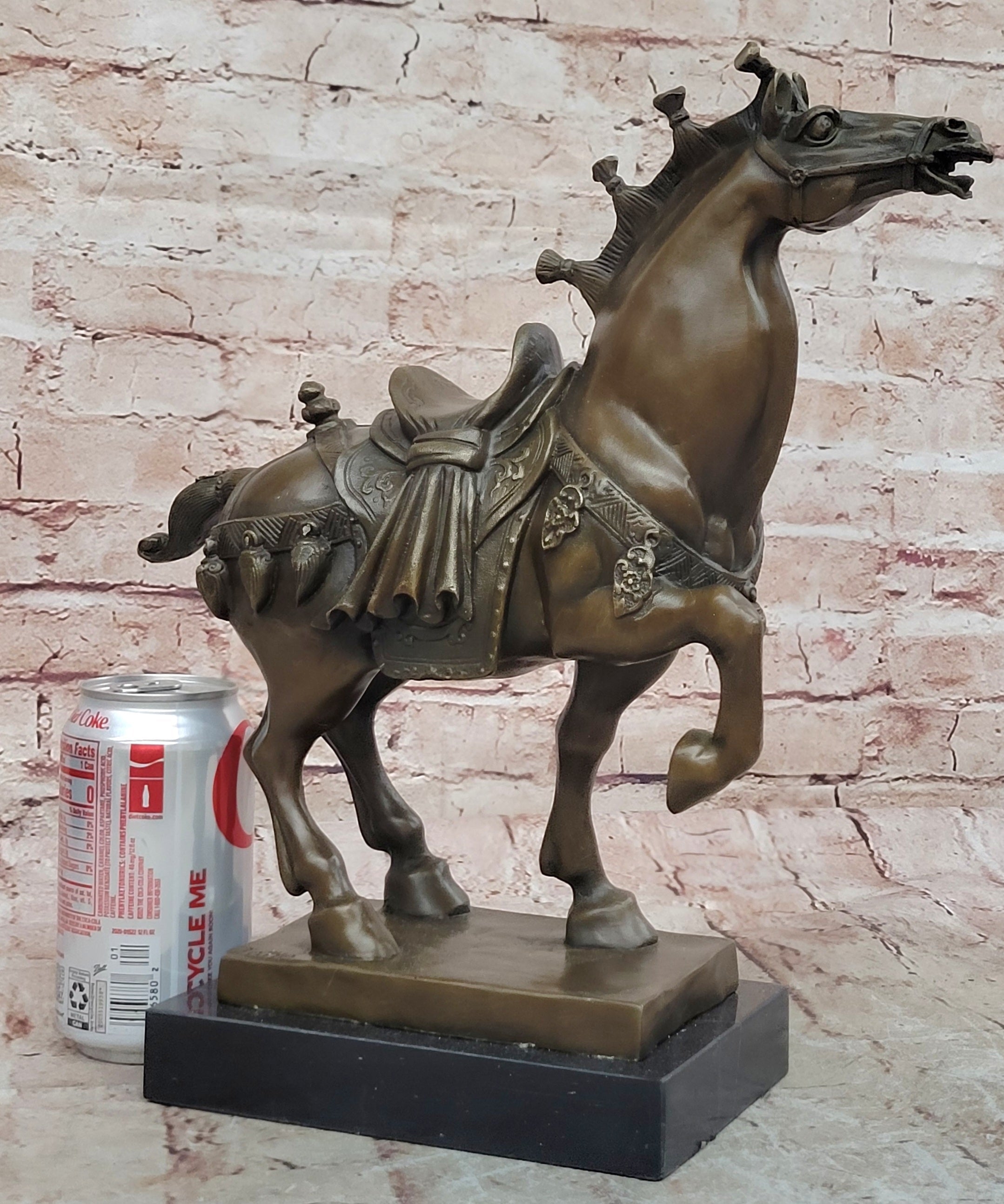 Chinese Tang Horse Bronze Sculpture 14" x 14"
