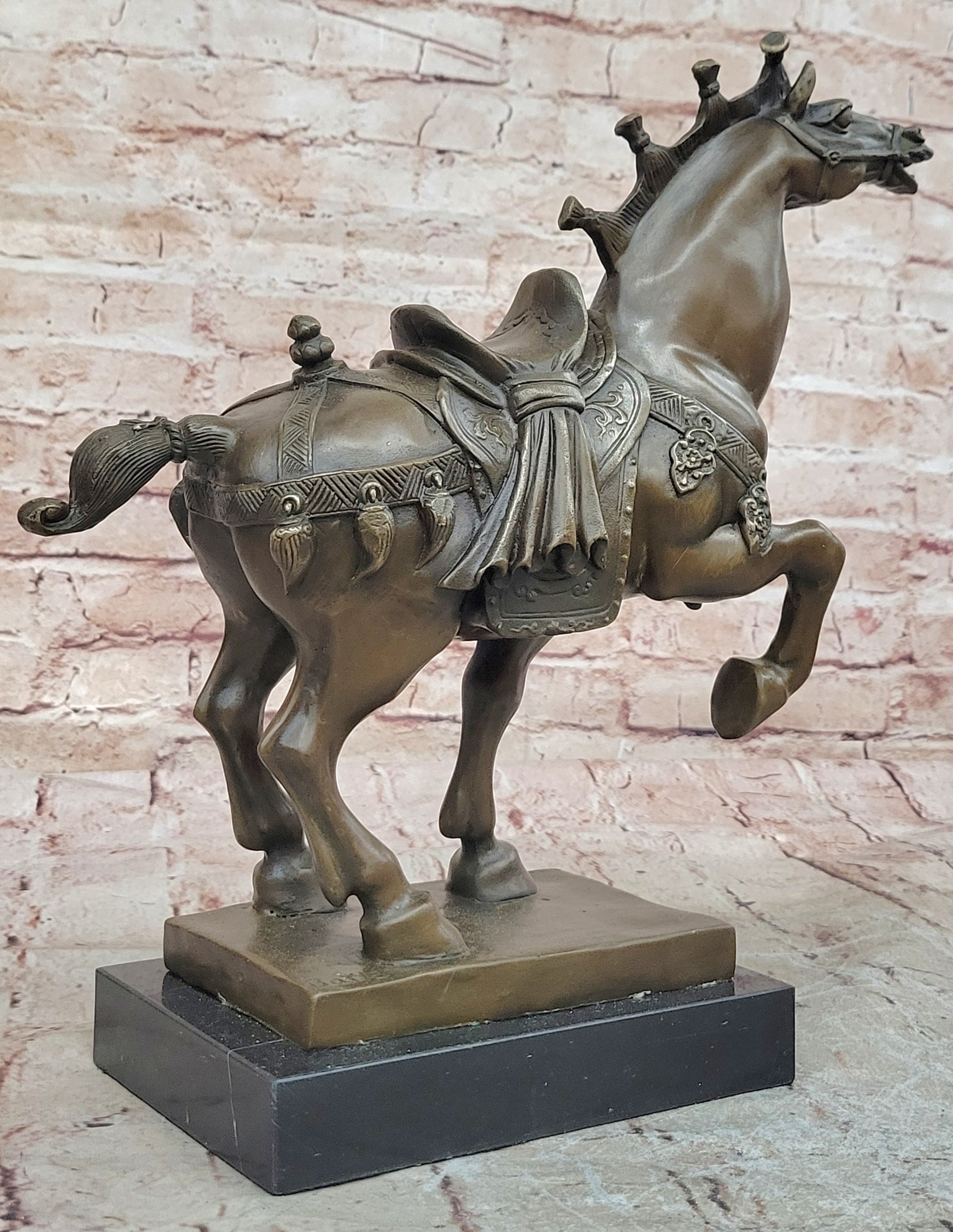 Chinese Tang Horse Bronze Sculpture 14" x 14"