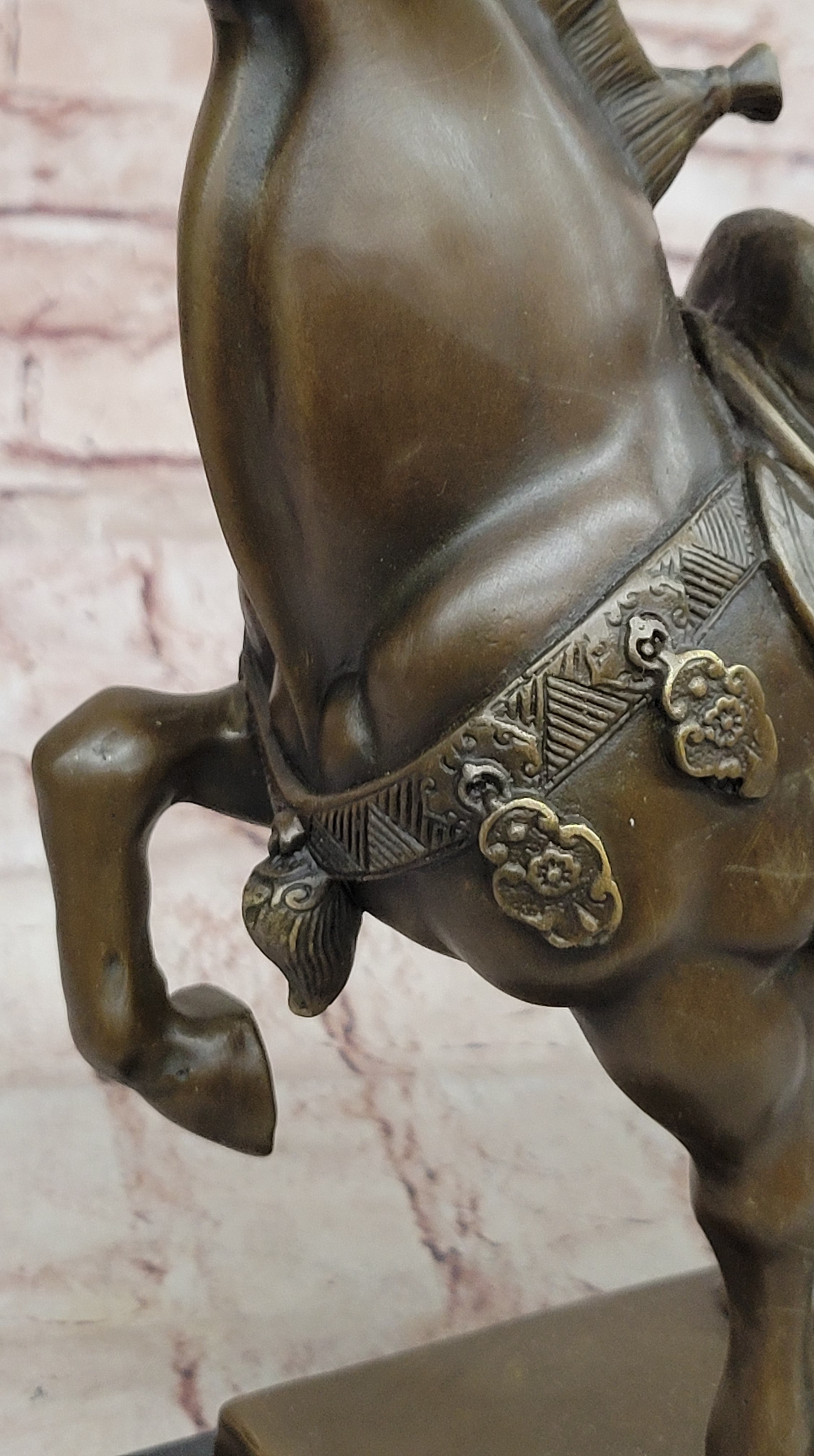 Chinese Tang Horse Bronze Sculpture 14" x 14"