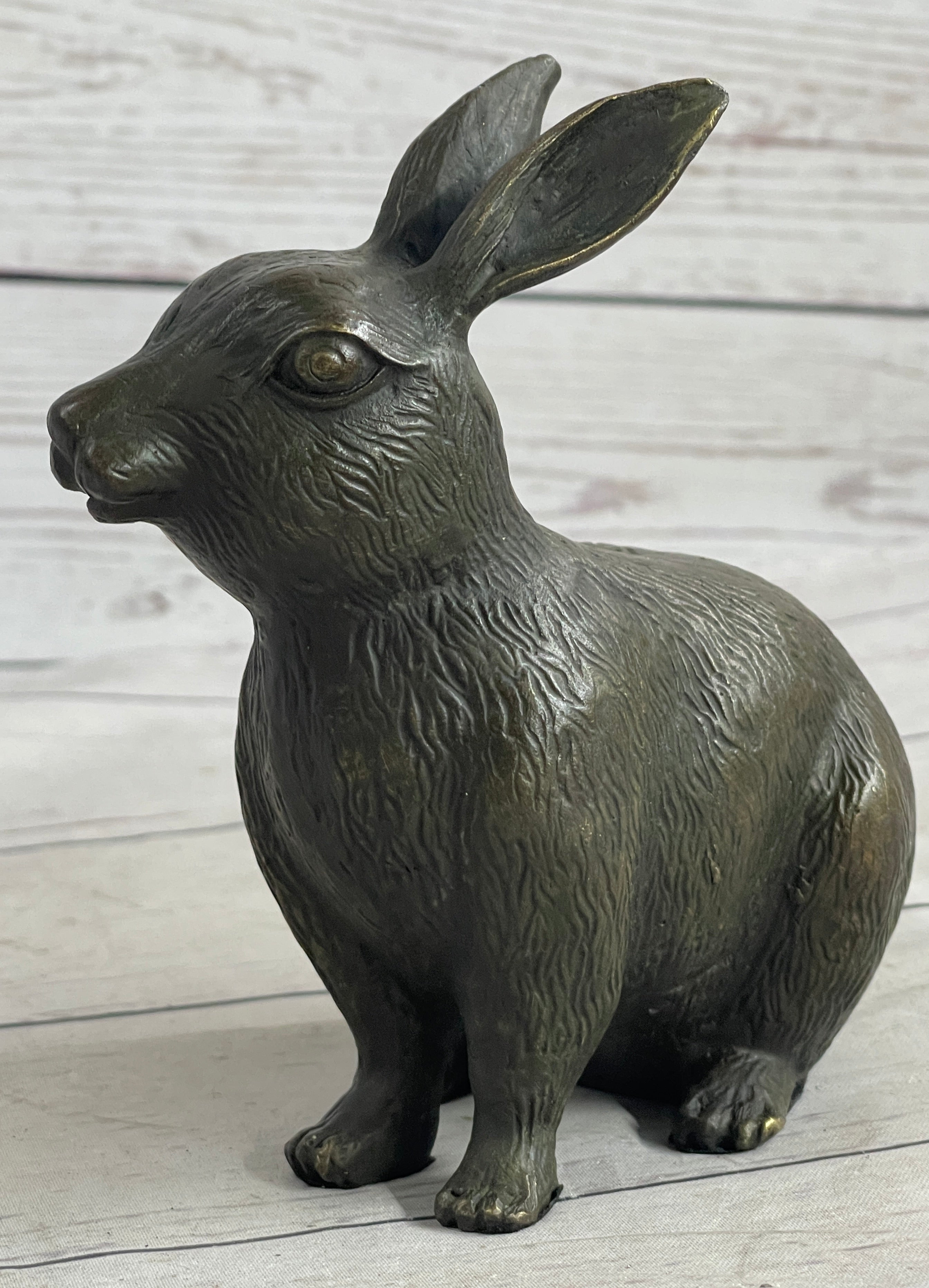 Vintage Austrian Vienna Bronze Sitting Bunny Rabbit
