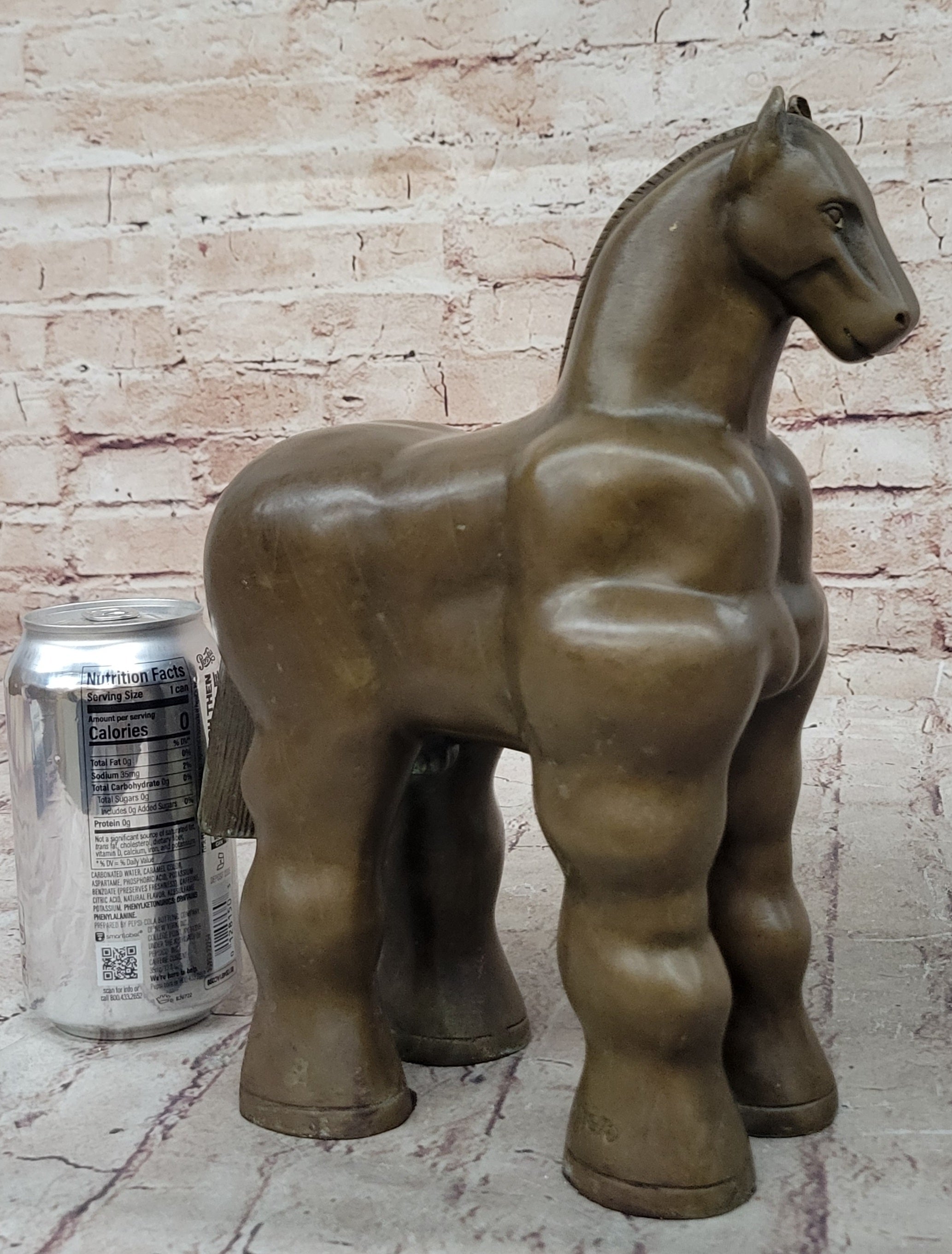 Trojan Horse Bronze Sculpture after Botero 10" x 10"
