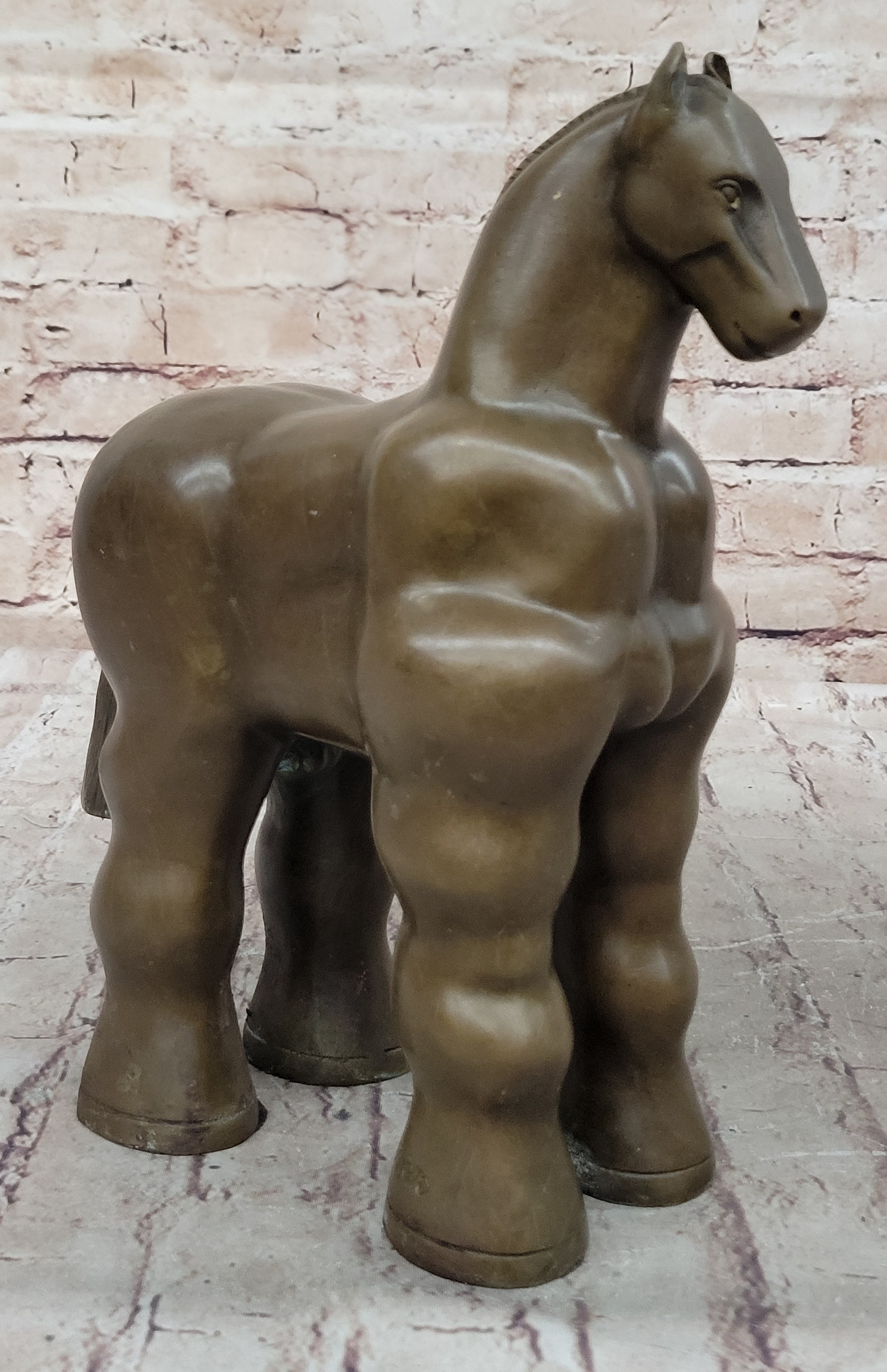 Trojan Horse Bronze Sculpture after Botero 10" x 10"