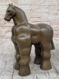 Trojan Horse Bronze Sculpture after Botero 10" x 10"