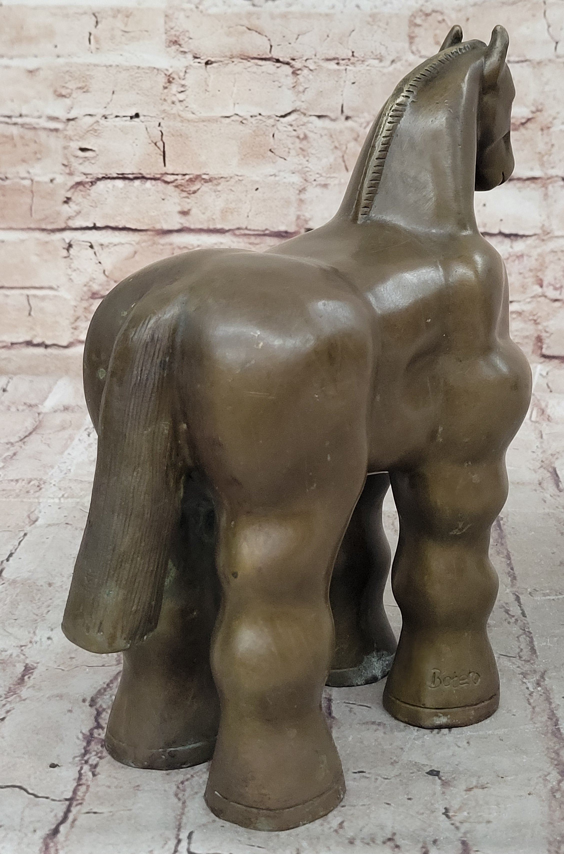Trojan Horse Bronze Sculpture after Botero 10" x 10"