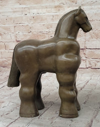 Trojan Horse Bronze Sculpture after Botero 10" x 10"