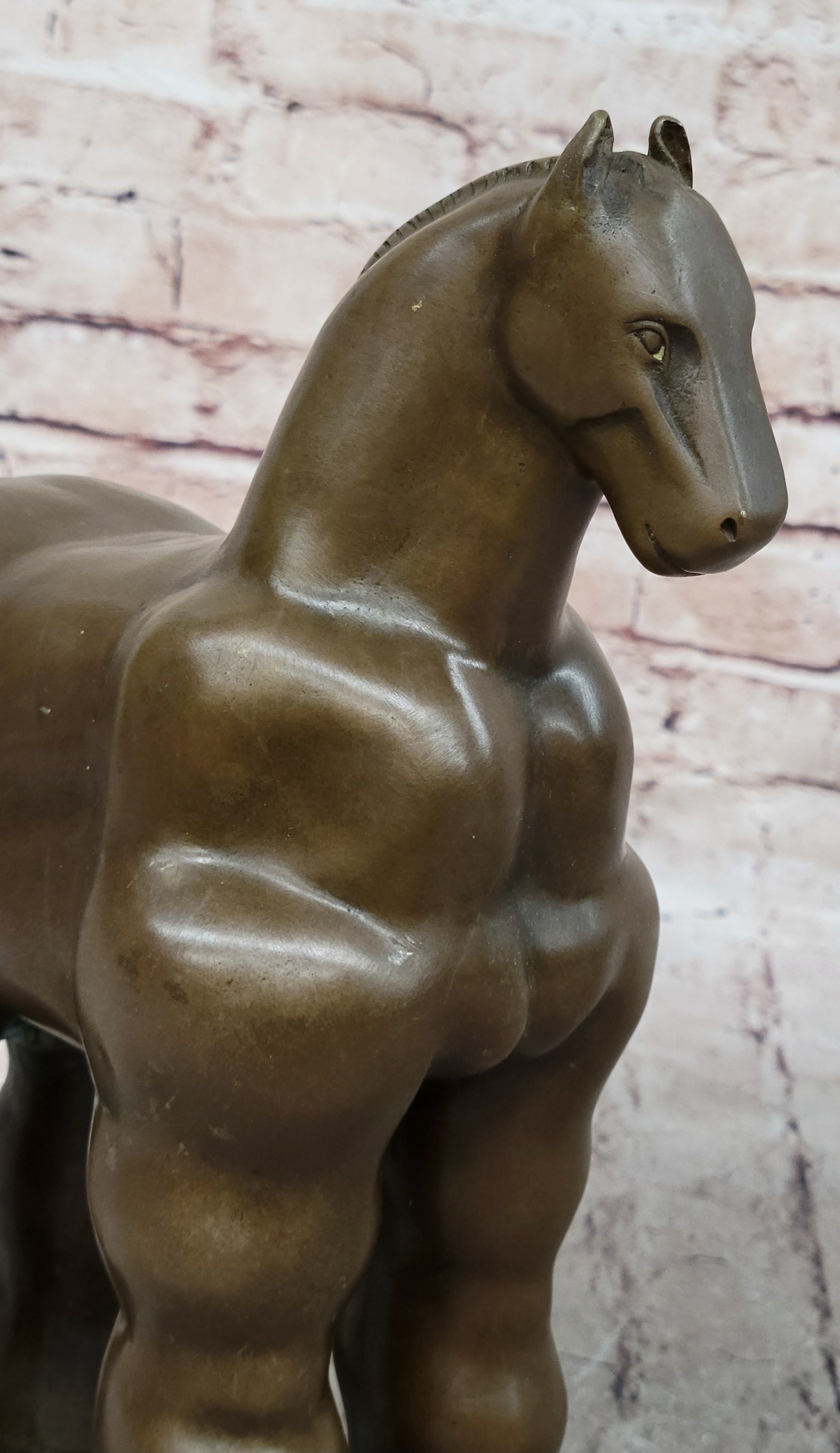 Trojan Horse Bronze Sculpture after Botero 10" x 10"